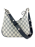 Gucci Navy Blue Coated Canvas Attaché Shoulder Bag