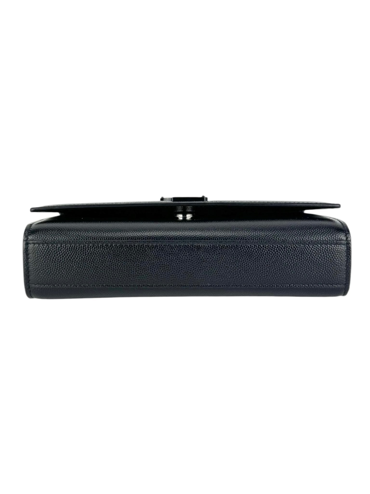 Saint Laurent Black Pebbled Leather Kate Bag Small