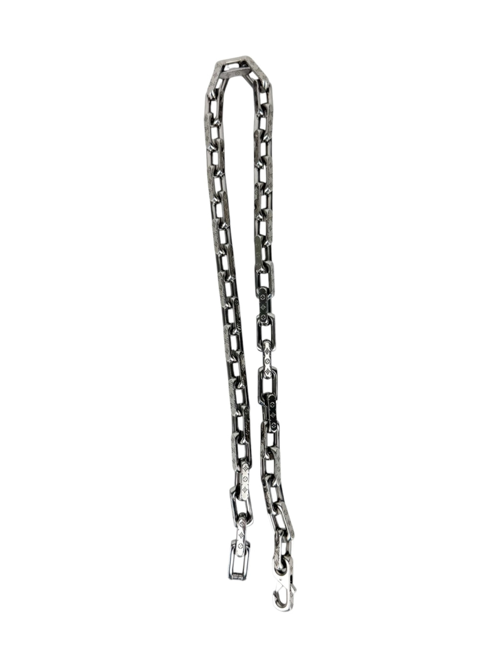 Louis Vuitton Silver Monogram Collier Necklace