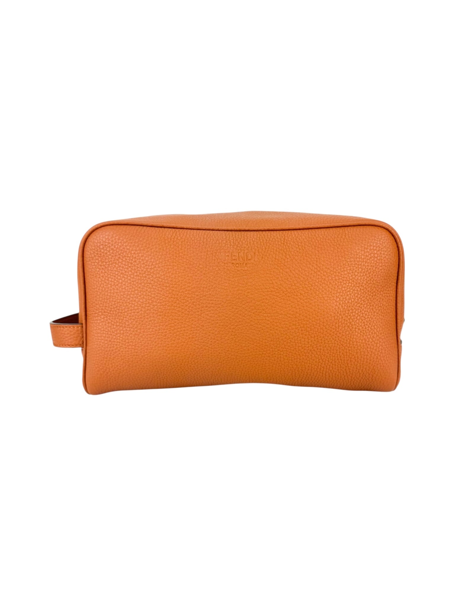 Fendi Brown Leather Toiletry Bag & Passport Cover