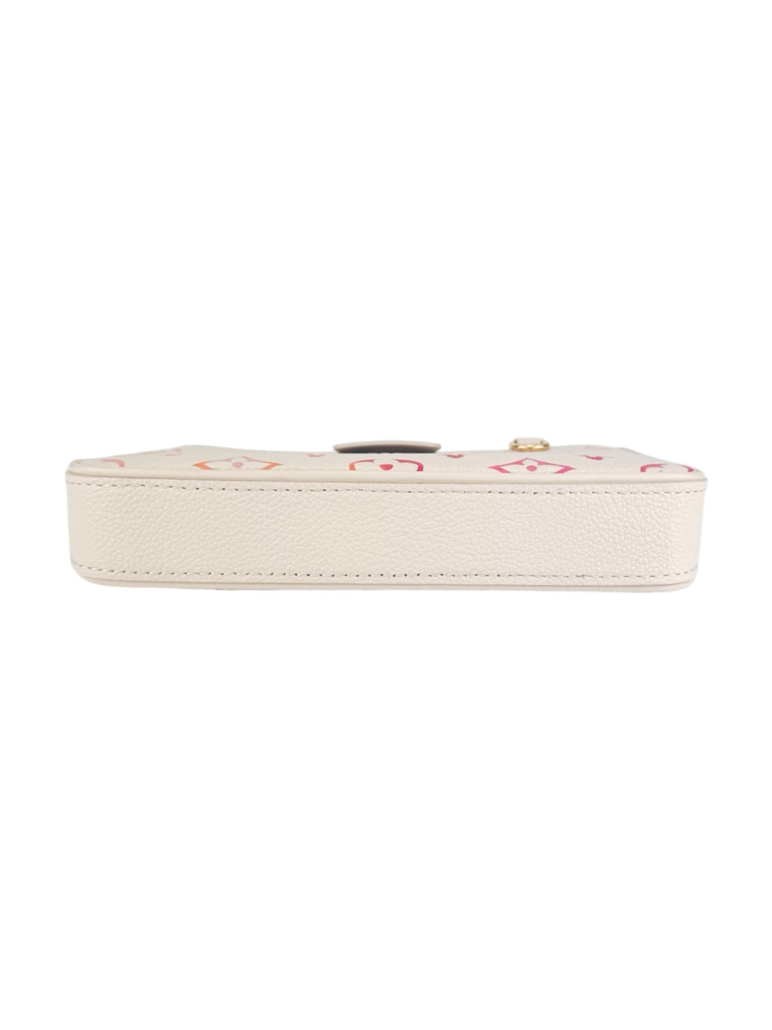 Louis Vuitton Light Beige, Pink & Orange Calfskin Easy Pouch on Strap Bag