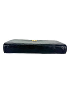 Chanel Vintage Black Lambskin Quilted Full Flap Bag