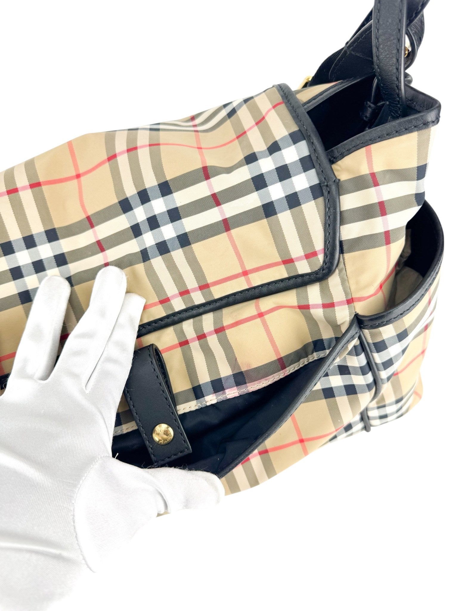 Burberry Nylon Nova Check Diaper Bag