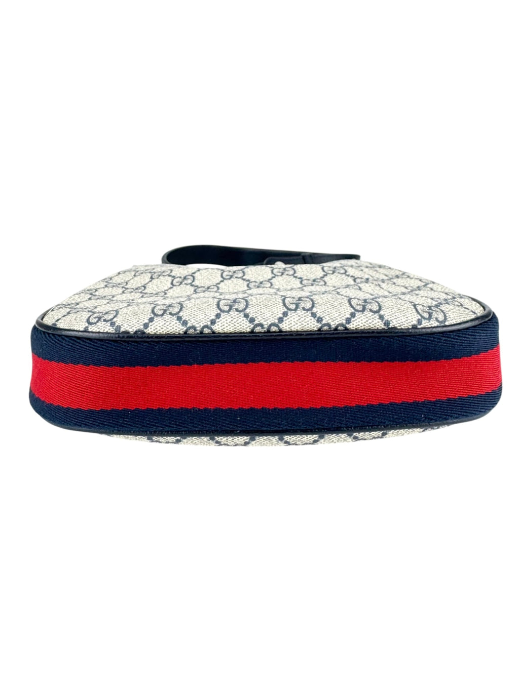 Gucci Navy Blue Coated Canvas Attaché Shoulder Bag