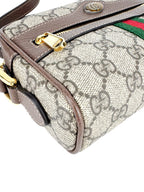 Gucci Brown and Beige Coated Canvas and Leather Ophidia Camera Bag
