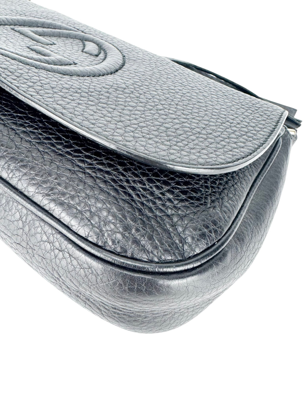 Gucci Black Pebbled Leather Soho Crossbody Bag