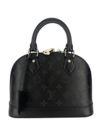 Louis Vuitton Ink Noir Leather Alma Bag BB 