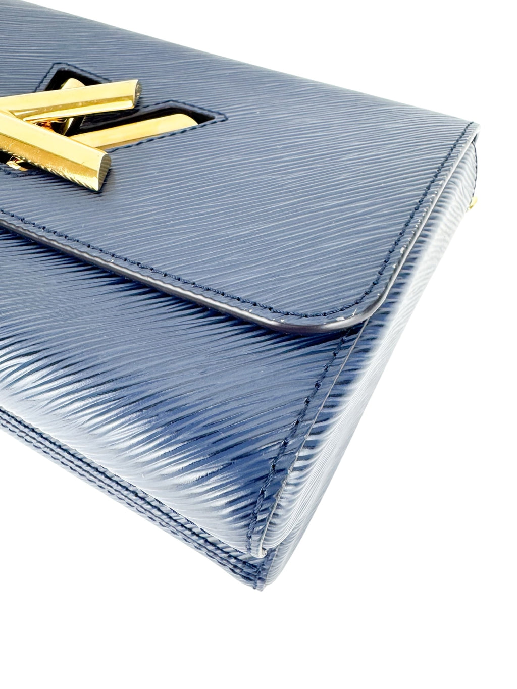 Louis Vuitton Navy Leather Twist Shoulder Bag