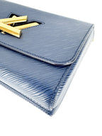 Louis Vuitton Navy Leather Twist Shoulder Bag