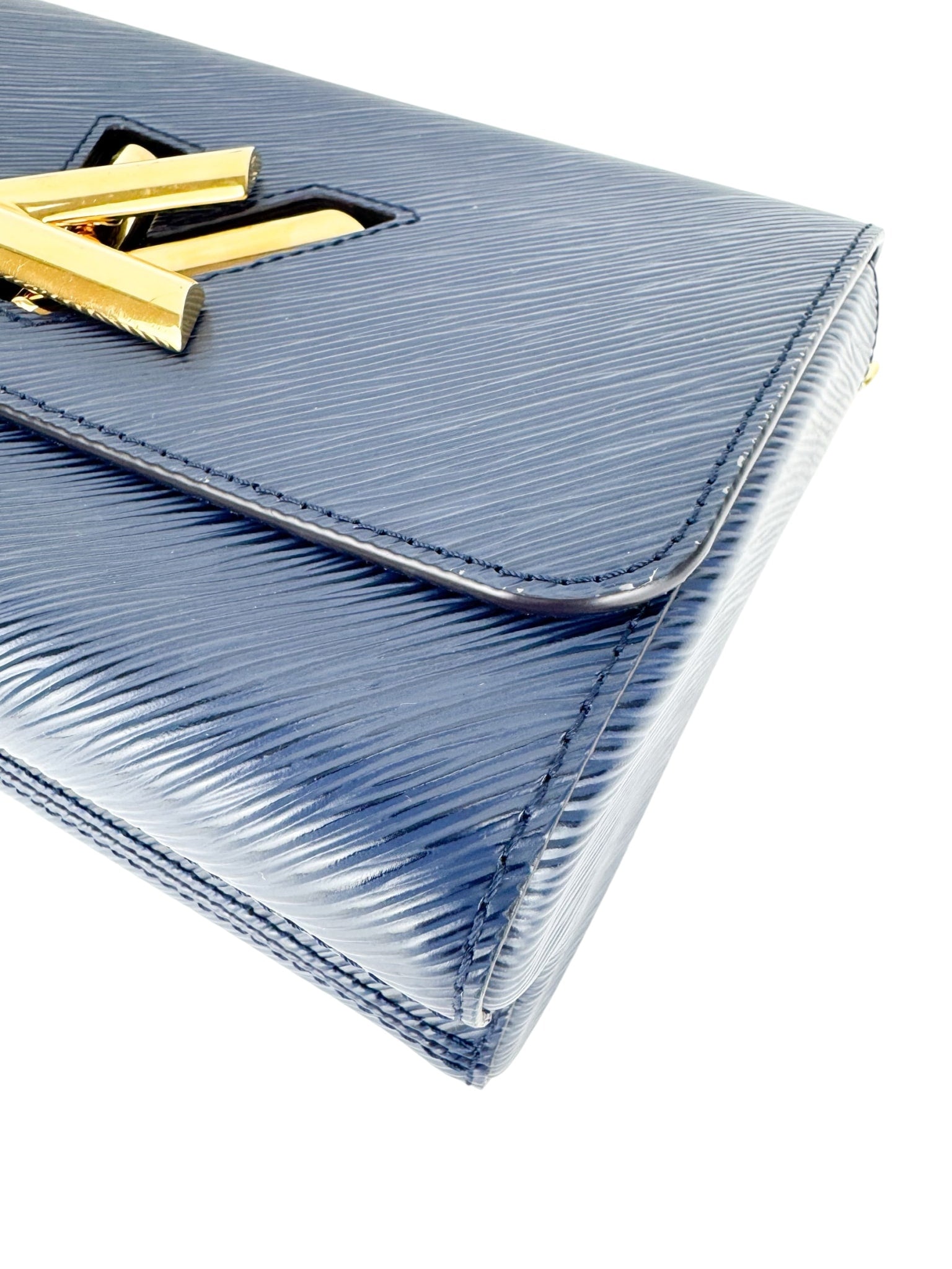 Louis Vuitton Navy Leather Twist Shoulder Bag