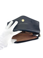 Gucci Black Leather Queen Margaret Bee Shoulder Bag