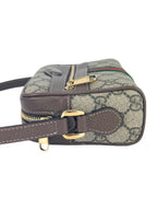 Gucci Brown and Beige Coated Canvas and Leather Ophidia Camera Bag