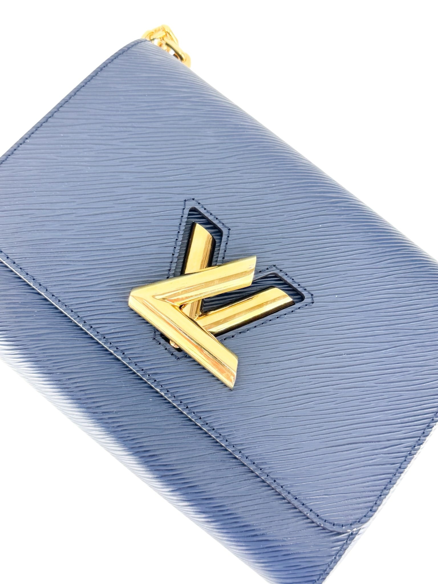 Louis Vuitton Navy Leather Twist Shoulder Bag