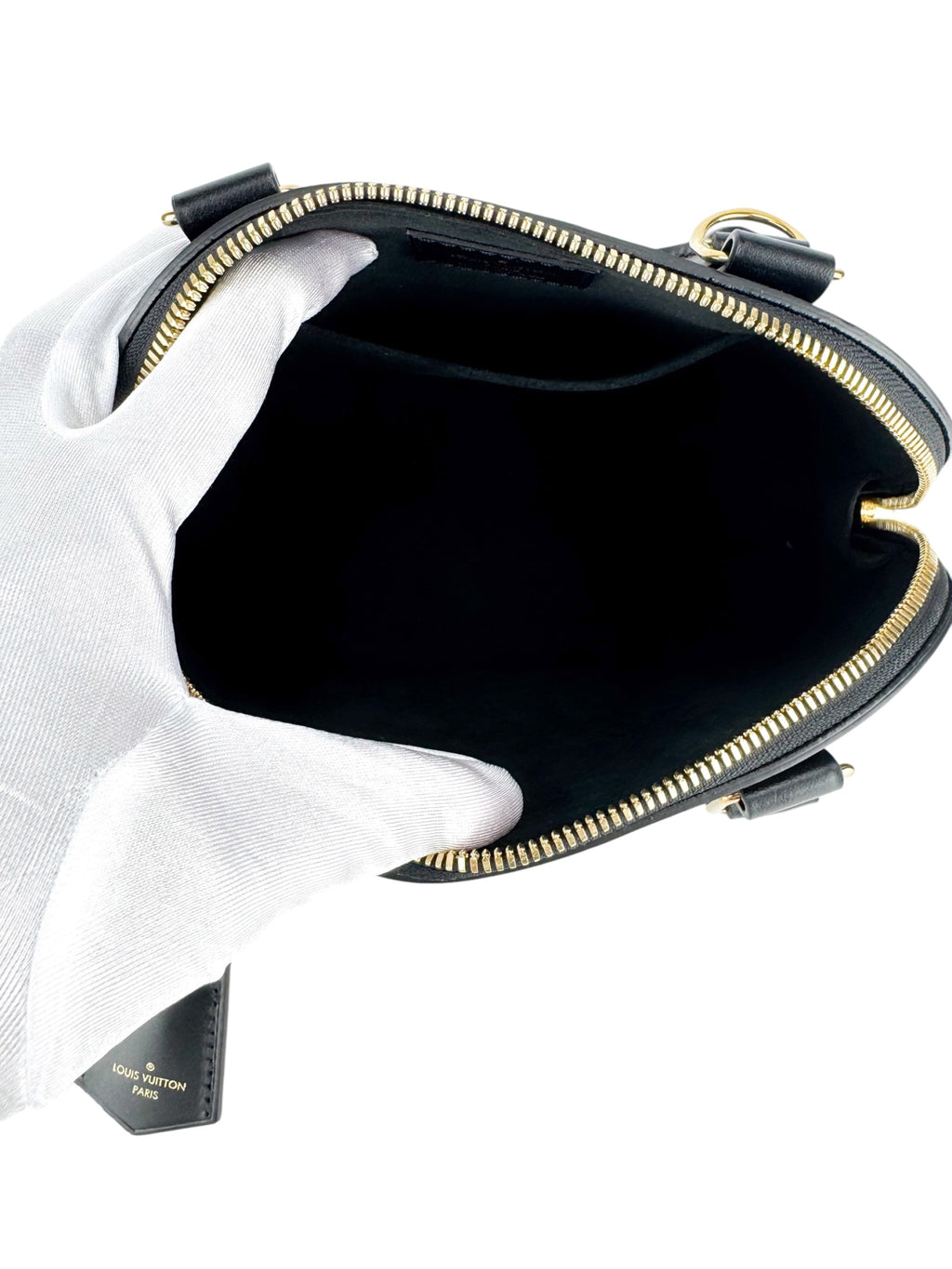 Louis Vuitton Ink Noir Leather Alma Bag BB 