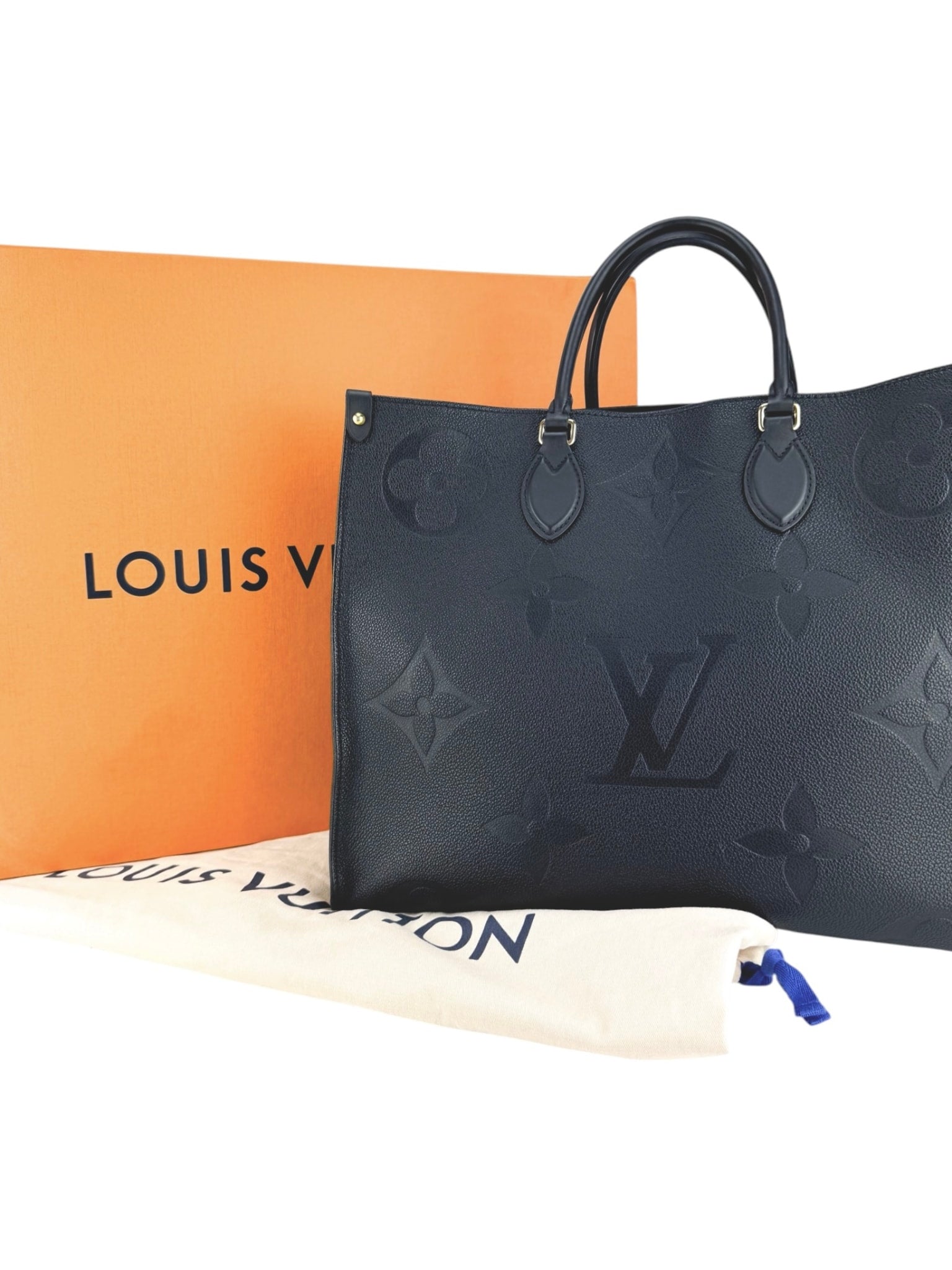 Louis Vuitton Black Giant Empreinte Leather On the Go Tote GM