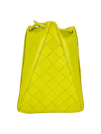 Bottega Veneta Lime Green Leather Bucket Bag