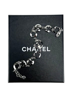 Chanel Silver Cutout Charm Bracelet