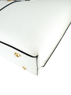 Tory Burch Cream Leather Tote Bag