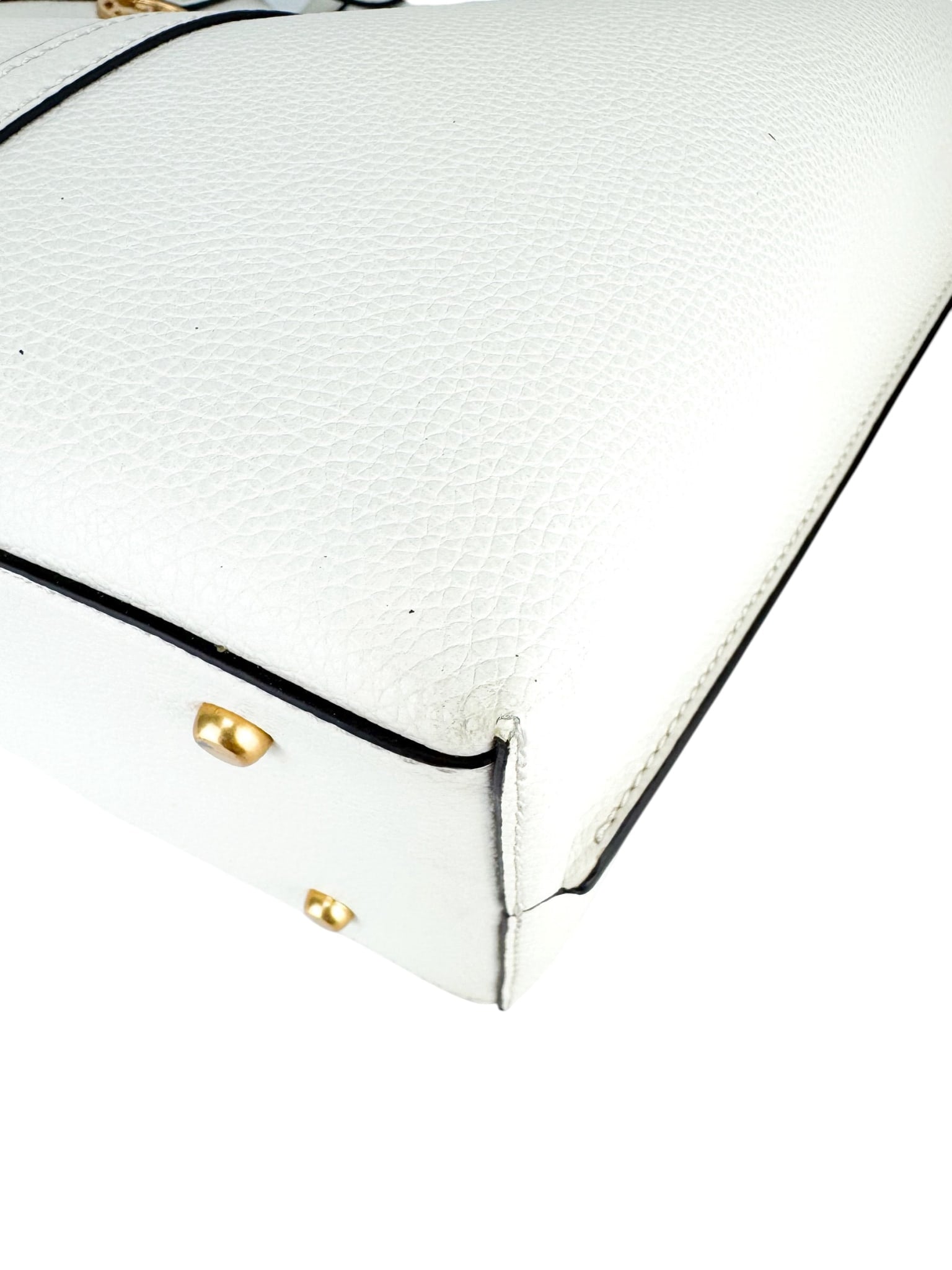 Tory Burch Cream Leather Tote Bag