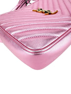 Saint Laurent Metallic Pink Lou Camera Bag