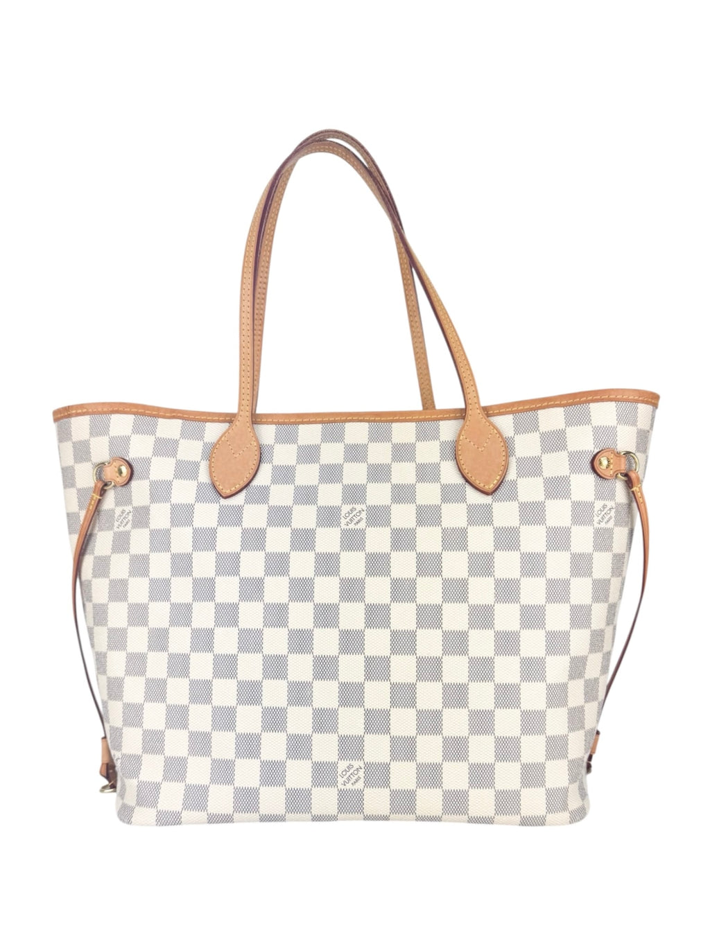 Louis Vuitton Damier Azur Canvas Leather Neverfull MM