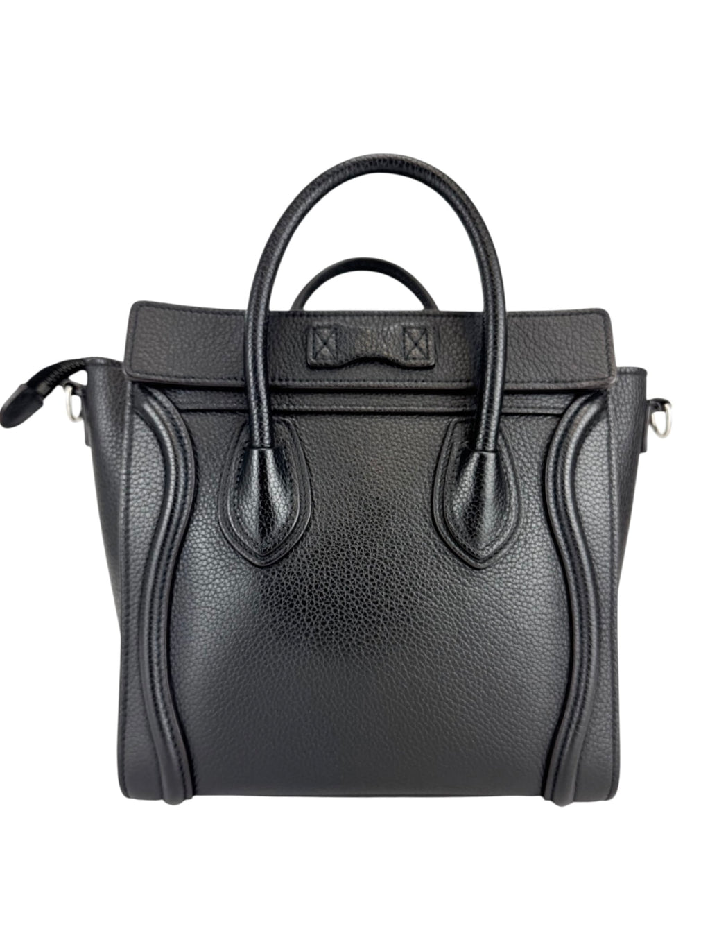 Celine Black Leather Luggage Bag Nano