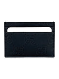 Gucci Black Leather Rubber Effect Card Case