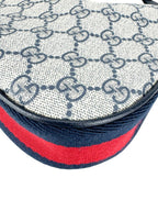 Gucci Navy Blue Coated Canvas Attaché Shoulder Bag