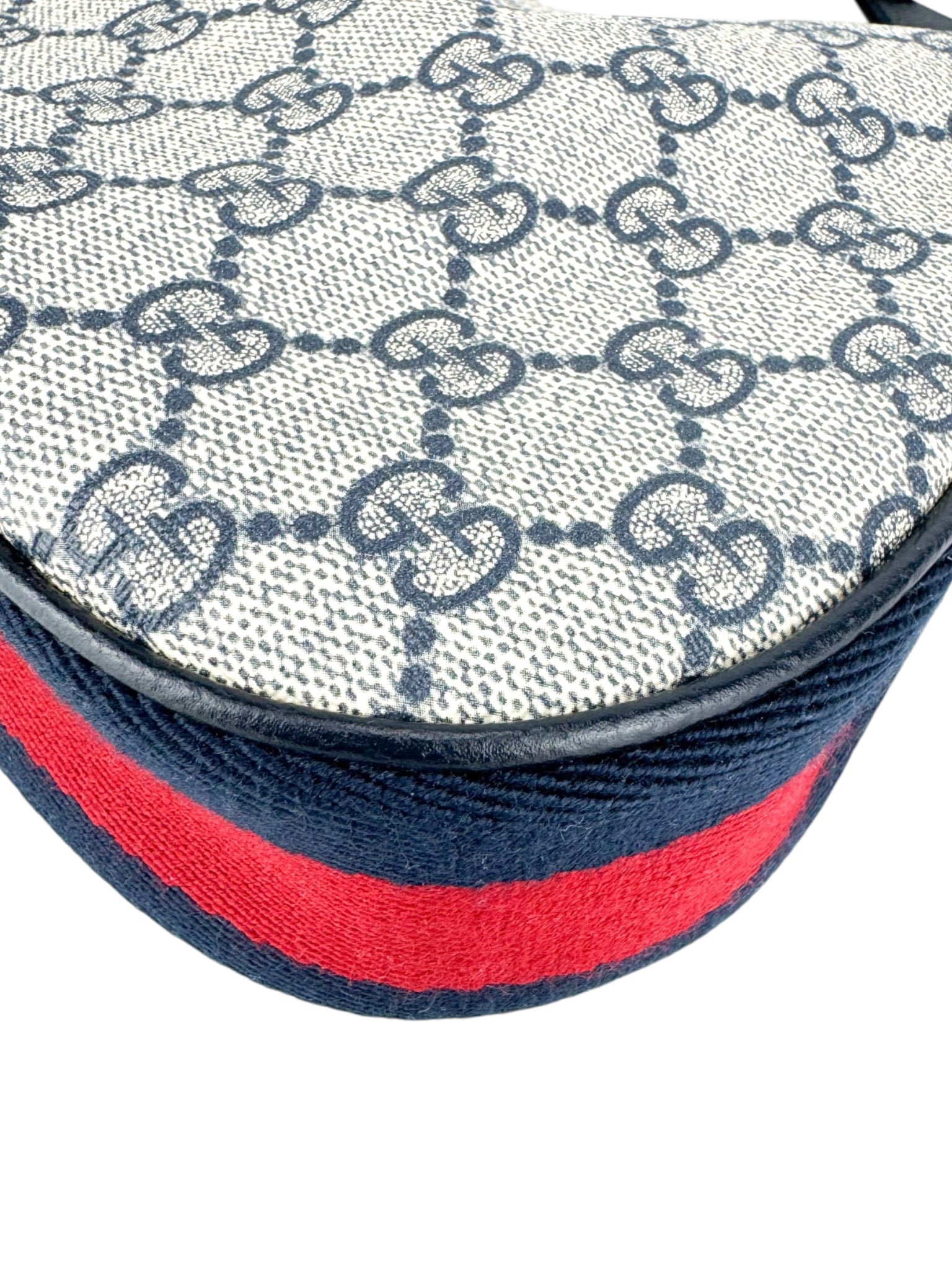 Gucci Navy Blue Coated Canvas Attaché Shoulder Bag