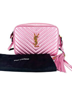 Saint Laurent Metallic Pink Lou Camera Bag