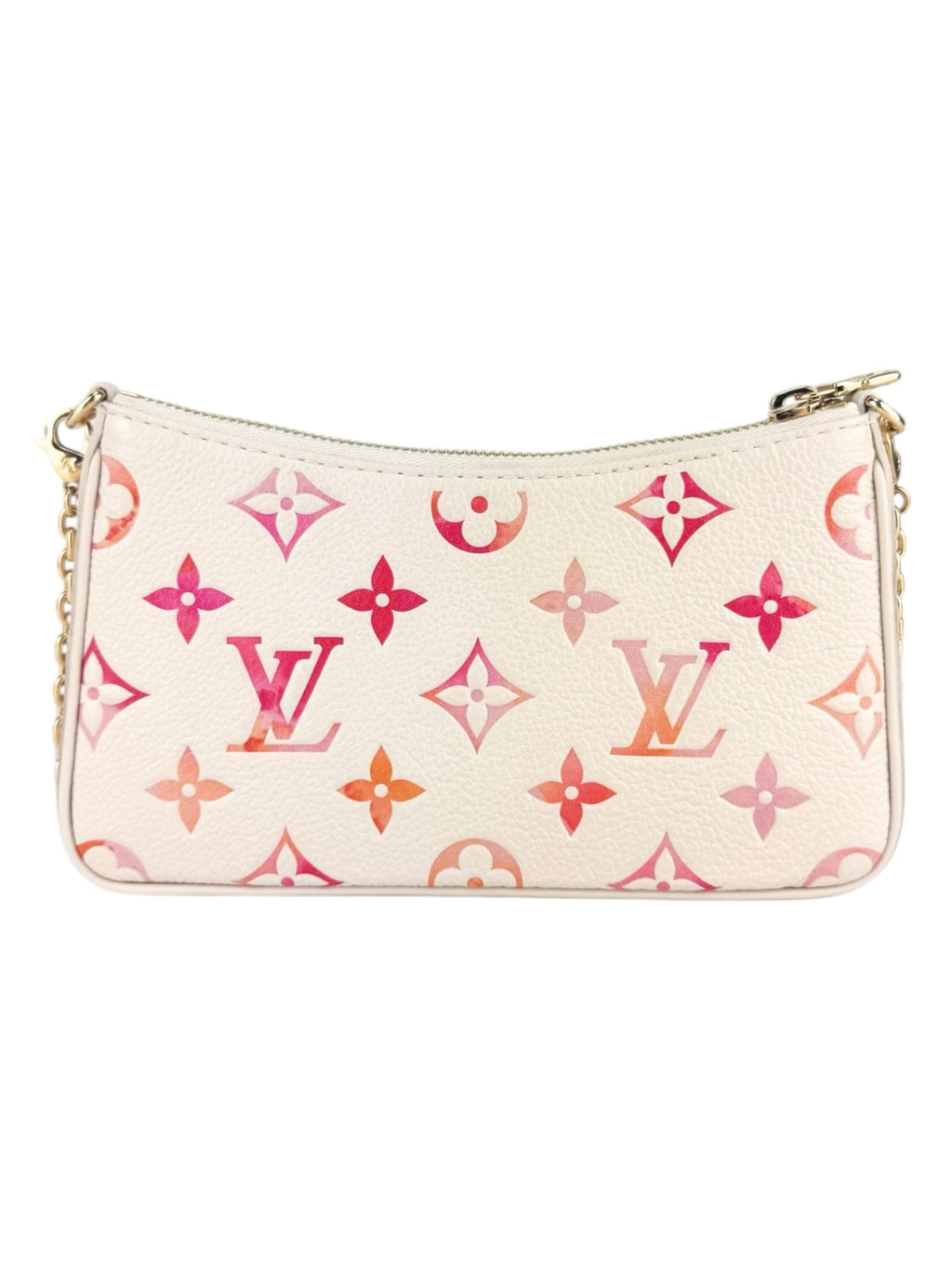 Louis Vuitton Light Beige, Pink & Orange Calfskin Easy Pouch on Strap Bag