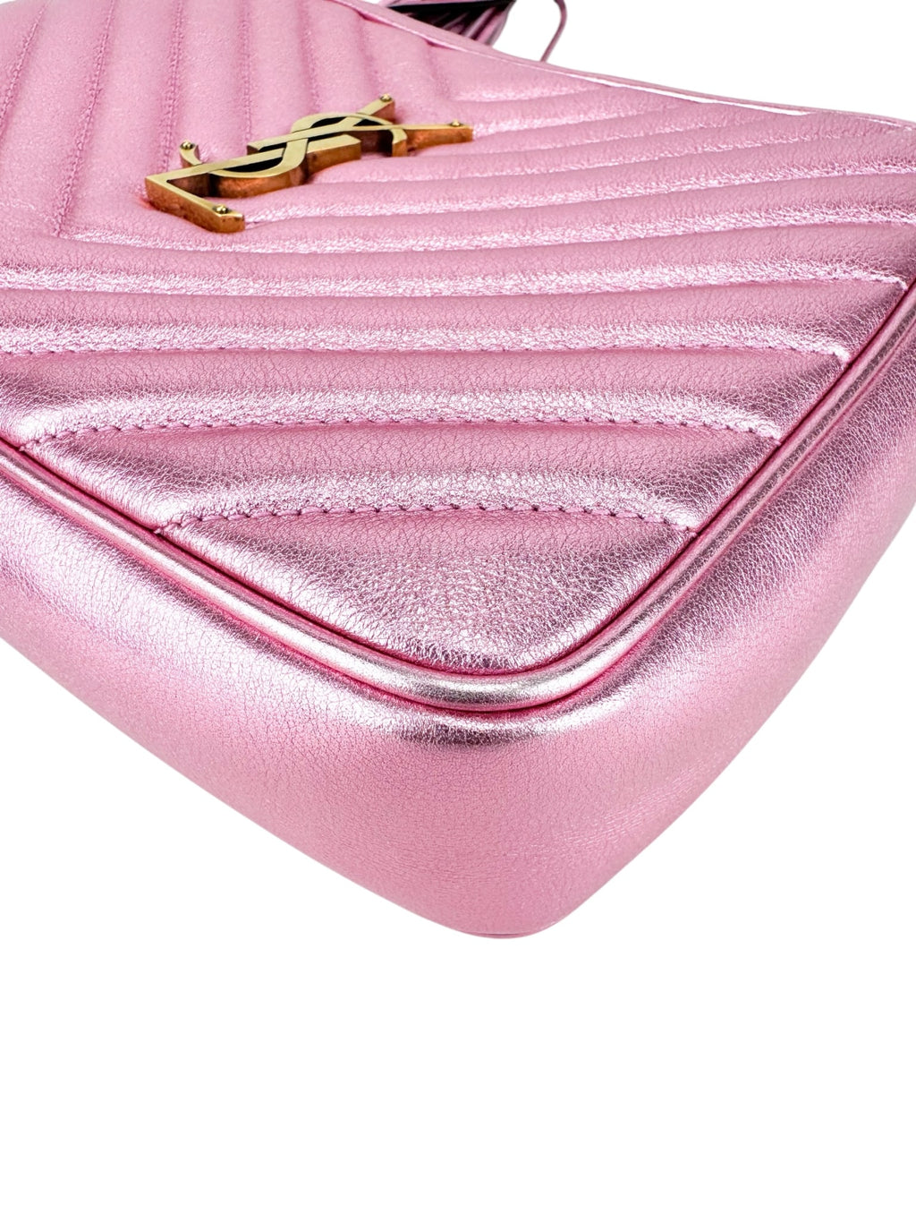 Saint Laurent Metallic Pink Lou Camera Bag