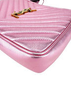 Saint Laurent Metallic Pink Lou Camera Bag