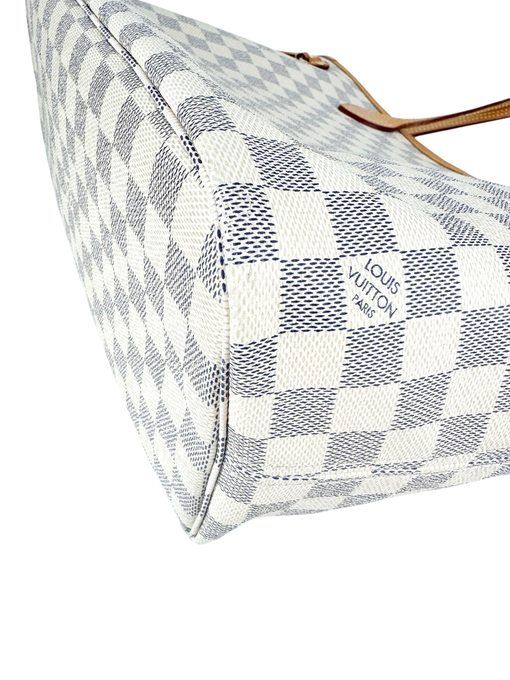 Louis Vuitton Damier Azur Canvas Leather Neverfull MM