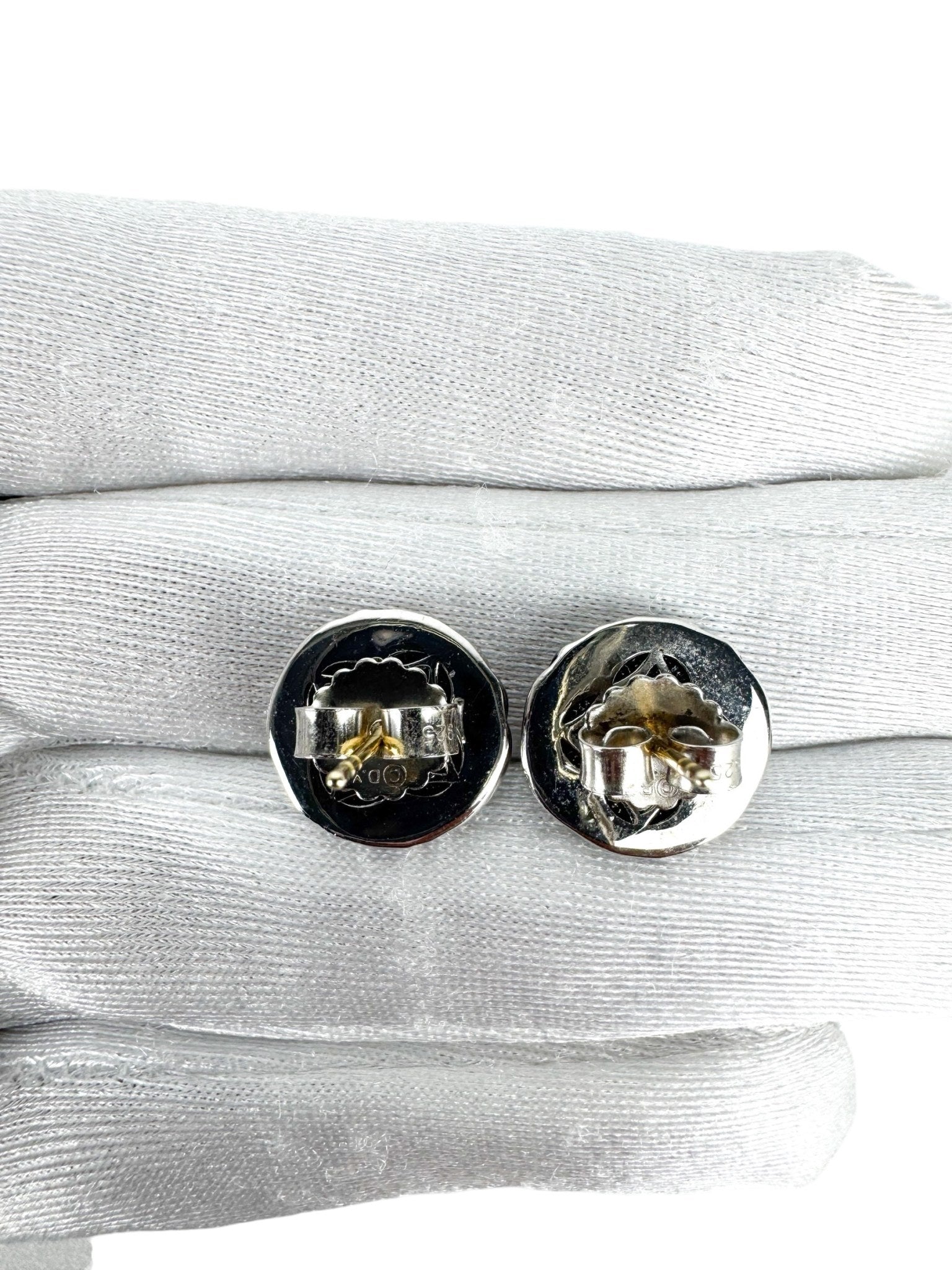 David Yurman Sterling Silver Sculpted Cable Stud Earrings 14mm