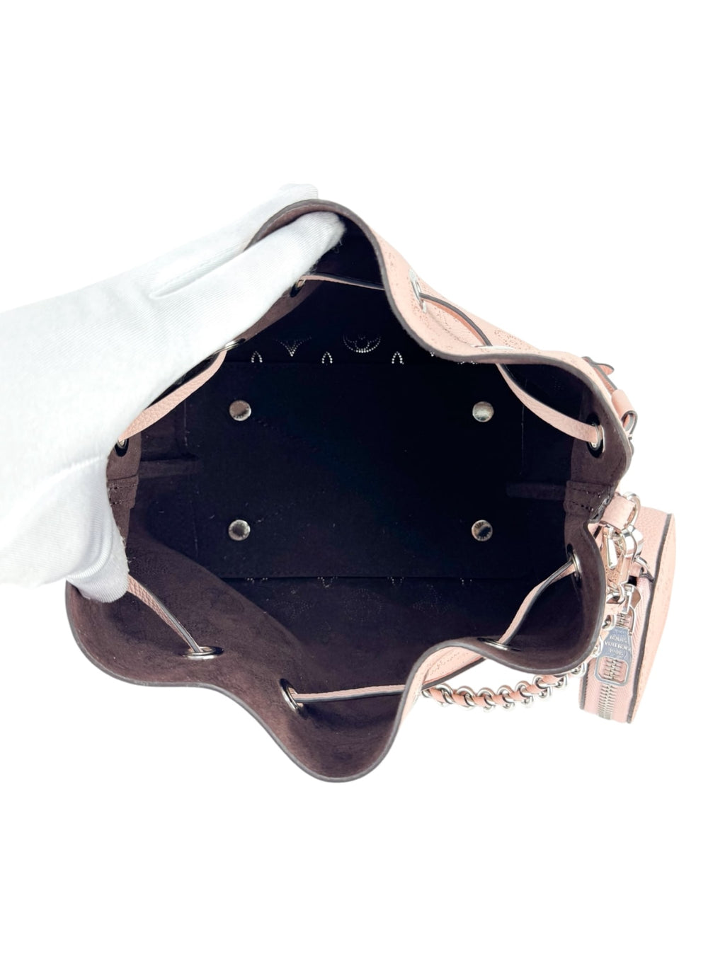 Louis Vuitton Pink Leather Mahina Bella Shoulder Bag