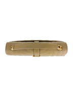 Saint Laurent Beige Taupe Grained Leather Envelop Chain Wallet Small