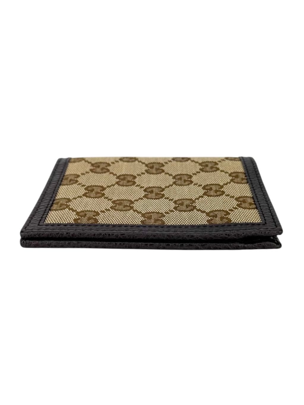 Gucci Brown Canvas and Leather GG Bifold Wallet