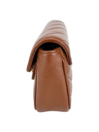 Gucci Leather Cognac Double G Marmont Super Mini Bag