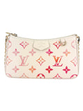 Louis Vuitton Light Beige, Pink & Orange Calfskin Easy Pouch on Strap Bag