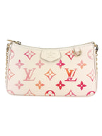 Louis Vuitton Light Beige, Pink & Orange Calfskin Easy Pouch on Strap Bag