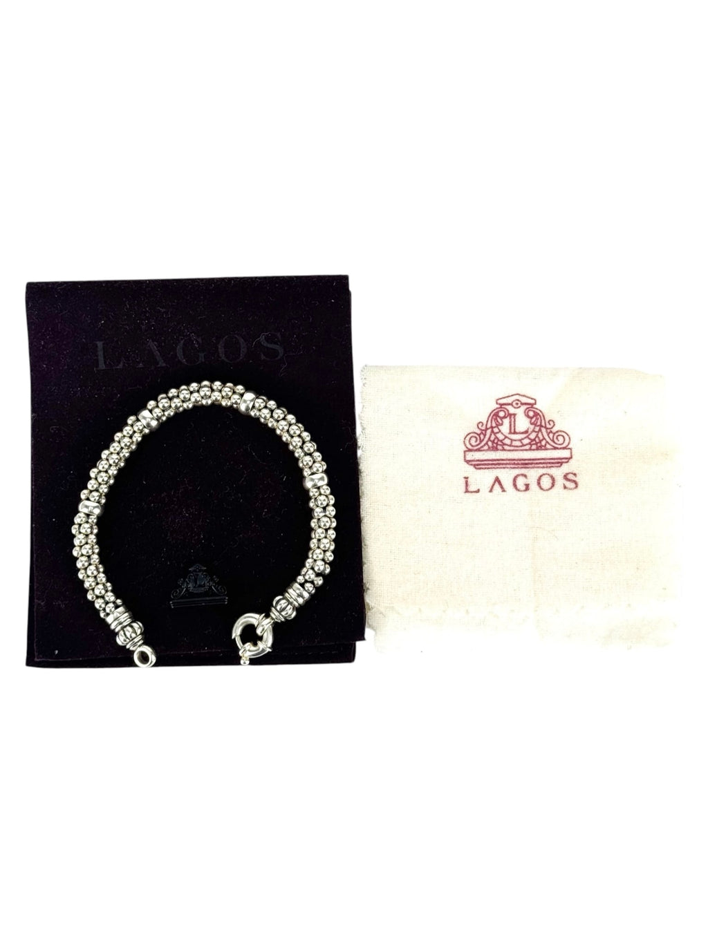 Lagos Sterling Silver Caviar Beaded Bracelet 6.25” - 6.75”