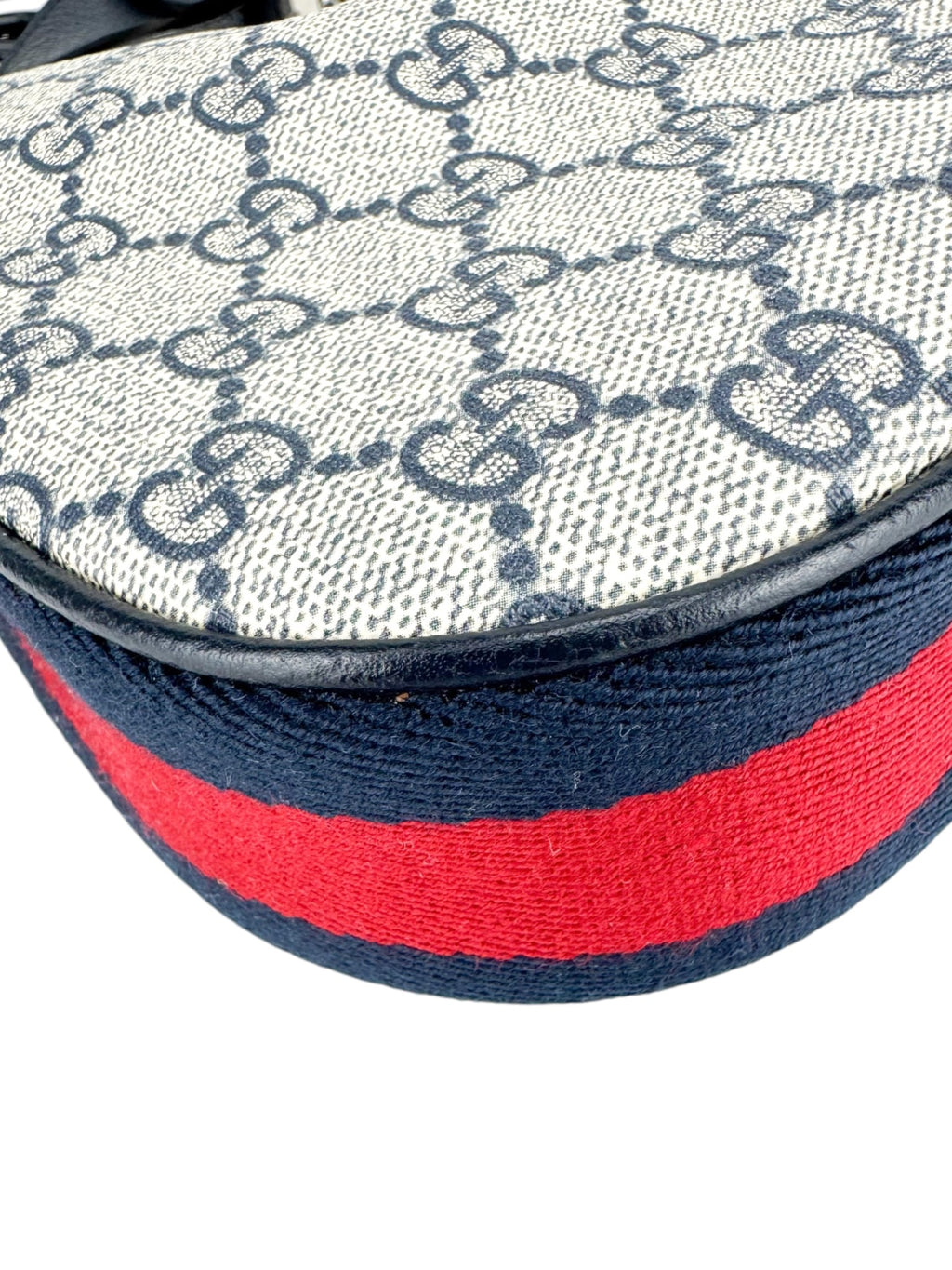 Gucci Navy Blue Coated Canvas Attaché Shoulder Bag