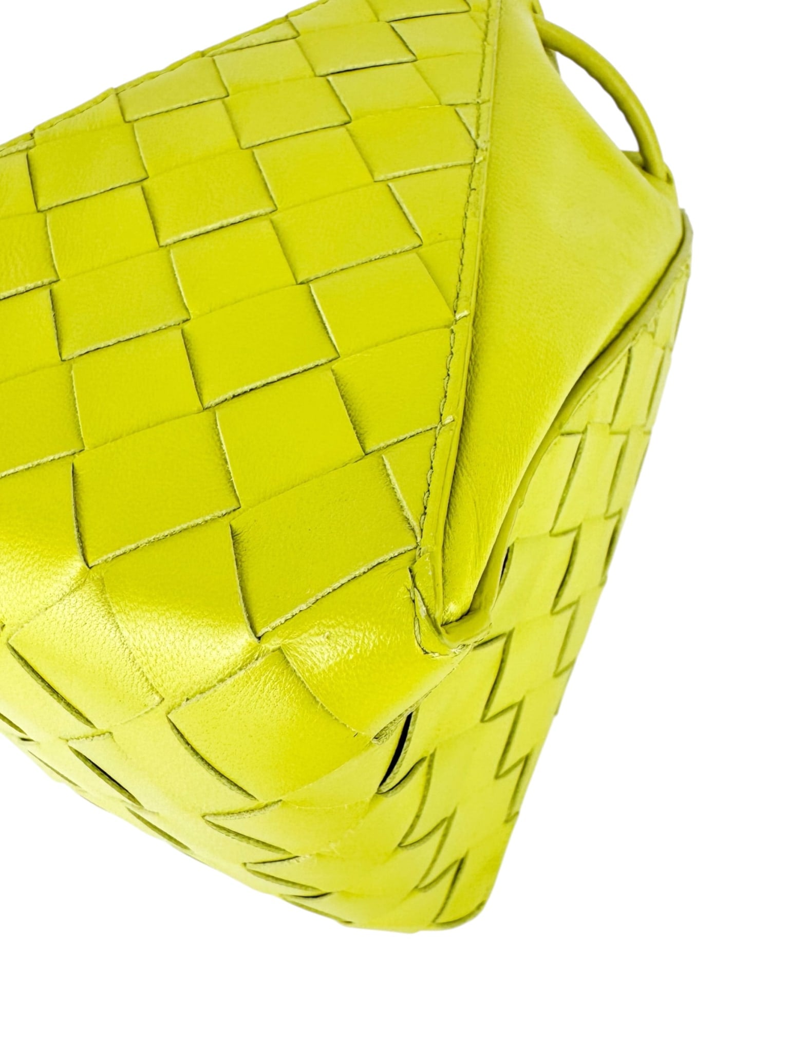 Bottega Veneta Lime Green Leather Bucket Bag