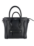 Celine Black Leather Luggage Bag Nano