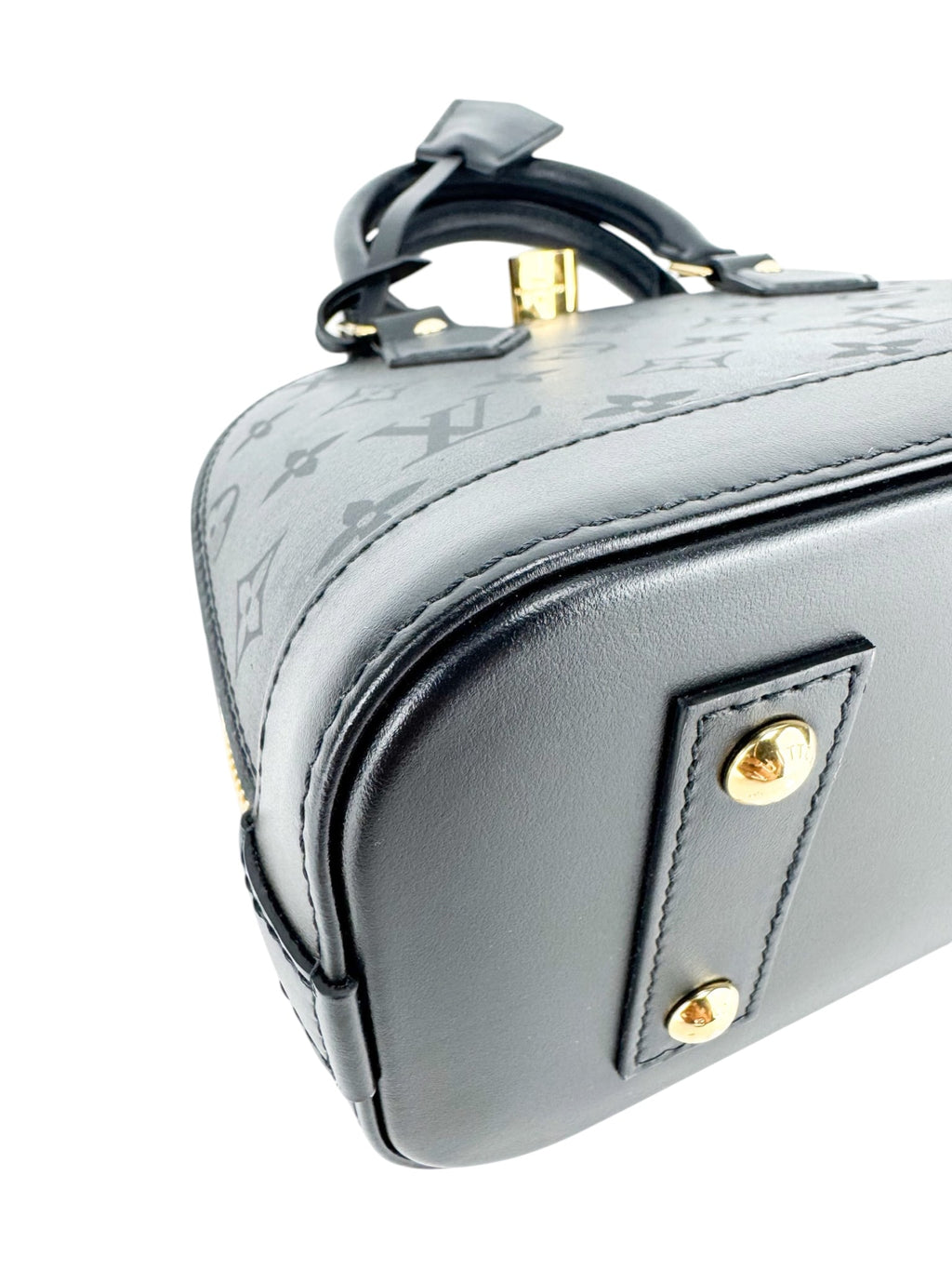 Louis Vuitton Ink Noir Leather Alma Bag BB 