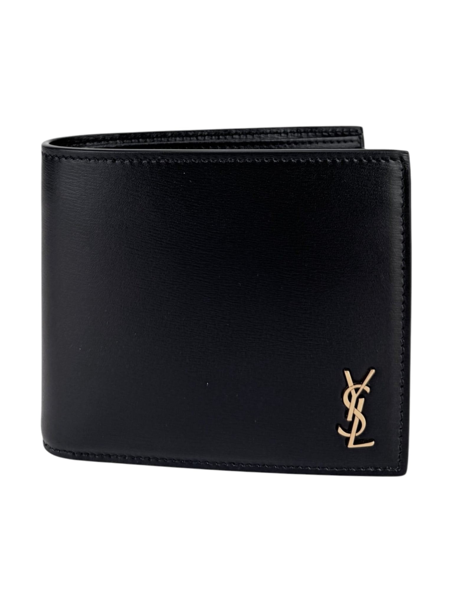 Saint Laurent Black Leather Bifold Wallet