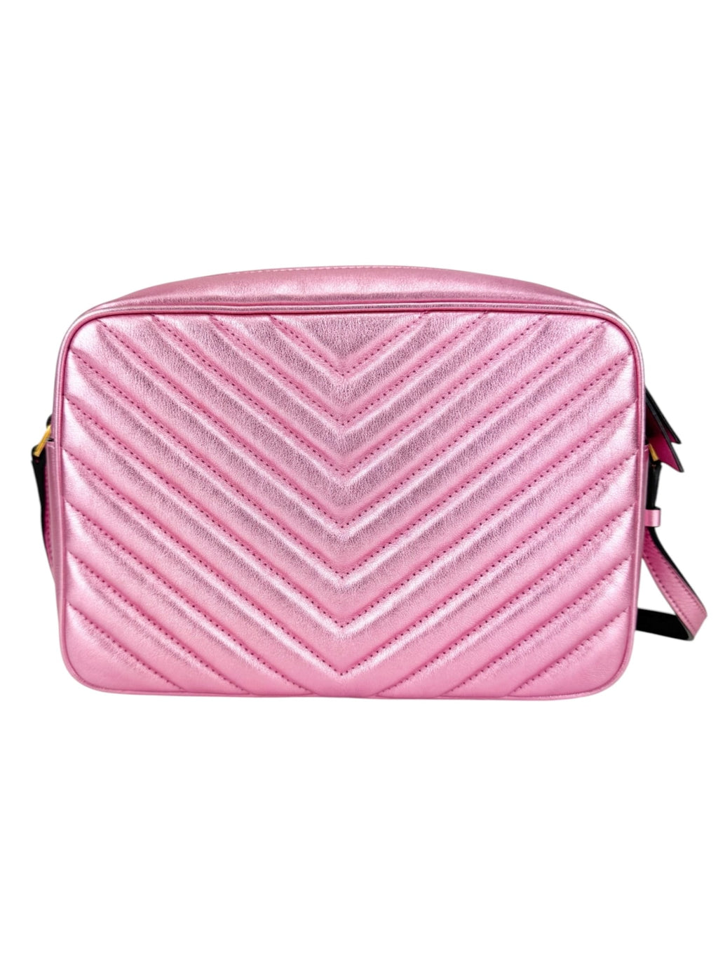 Saint Laurent Metallic Pink Lou Camera Bag