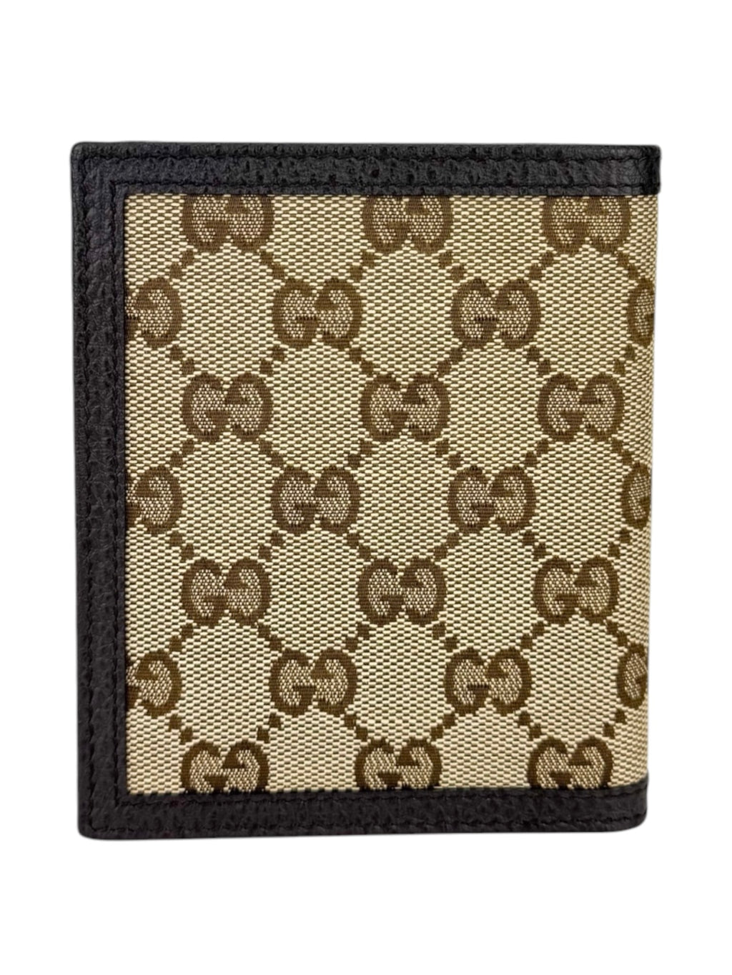 Gucci Brown Canvas and Leather GG Bifold Wallet