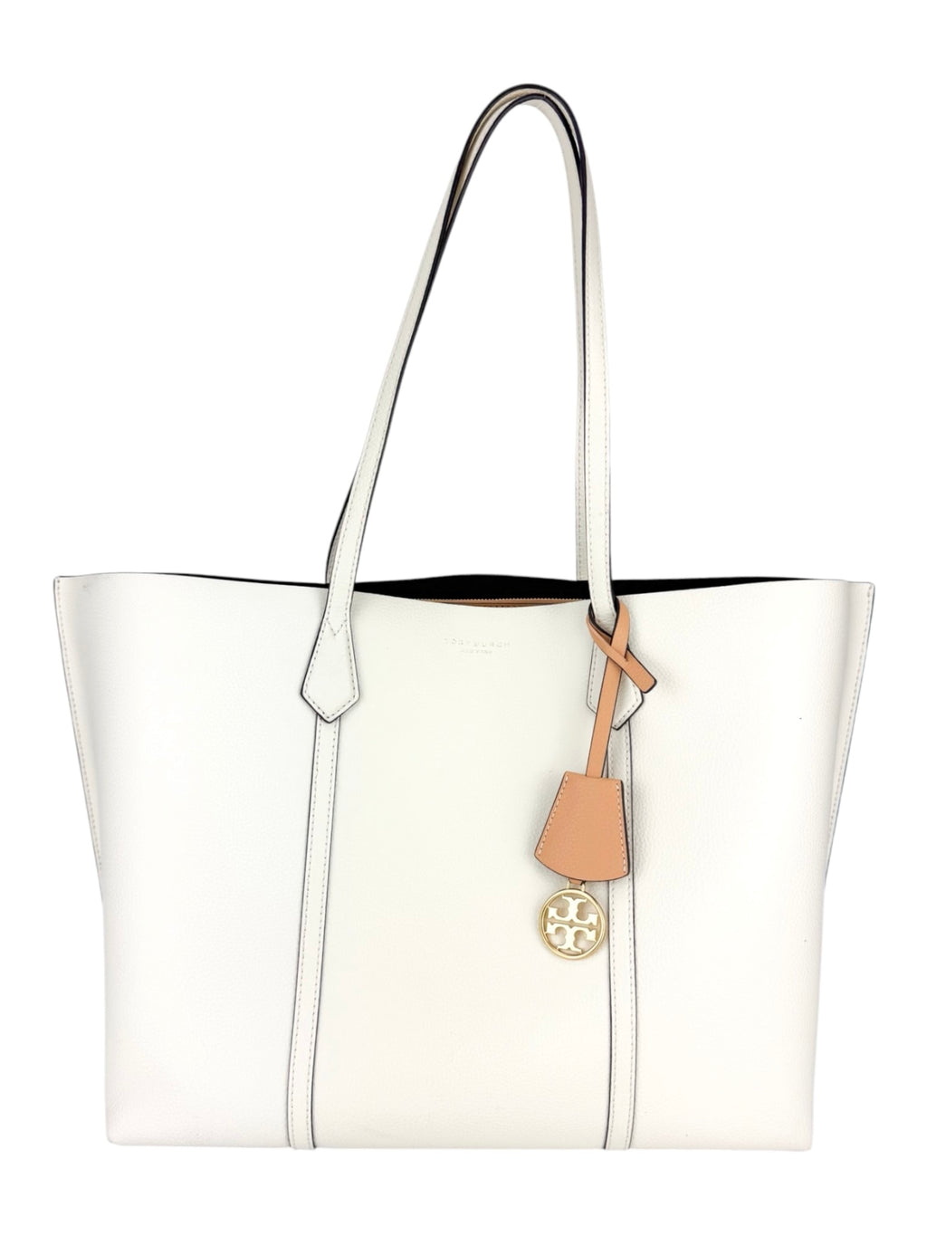 Tory Burch Cream Leather Tote Bag